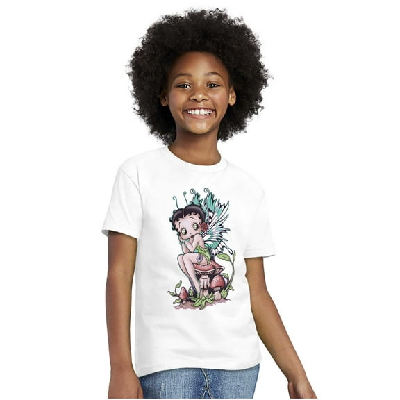 Betty Boop Cartoon Mushroom Pixie Girls Kids T Shirt Tees Teen Brisco Brands X