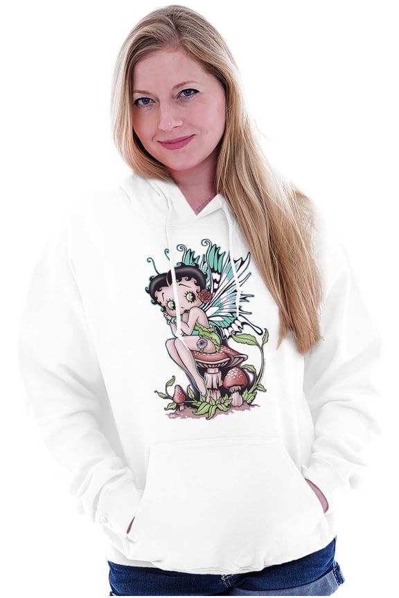 Cartoon Mushroom Pixie Women Plus Size Hoodie Brisco Brands 3X