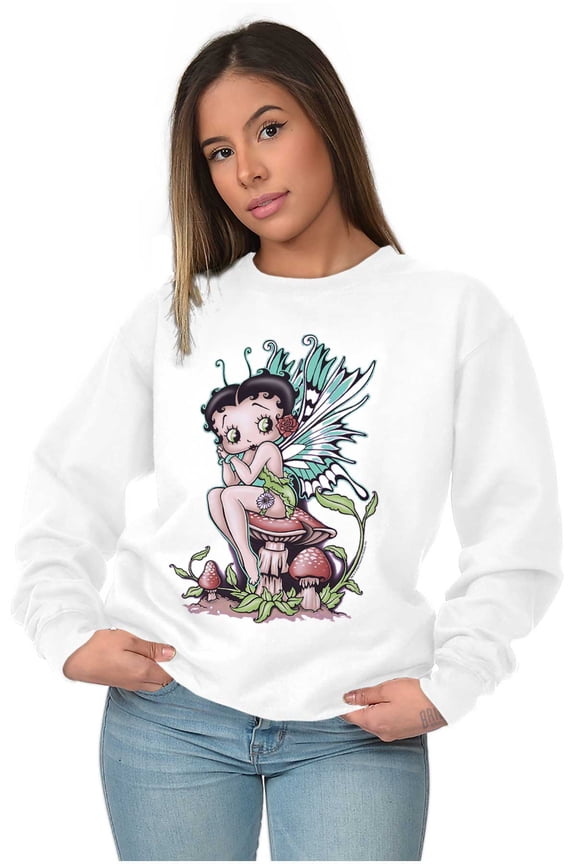 Cartoon Mushroom Pixie Women Plus Size Sweatshirt Brisco Brands 3X