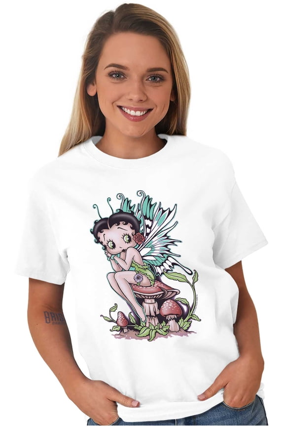 Cartoon Mushroom Pixie Women's Graphic T Shirt Tees Brisco Brands X