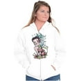 thumbnail image 1 of Betty Boop Cartoon Mushroom Pixie Zip Hoodie Sweatshirt Women Brisco Brands S, 1 of 5