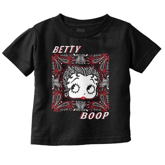 Betty Boop Cartoon Paisley Bandana Toddler Little Girl Graphic Tee ...