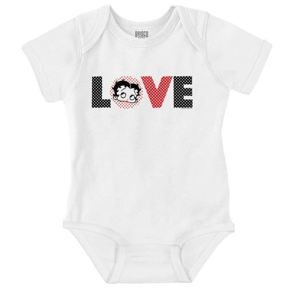Betty Boop Cartoon Polka Dots Love Bodysuit Jumper Girls Infant Baby Brisco Brands 12M