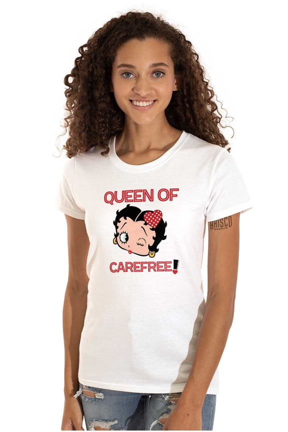 Cartoon Queen Of Carefree Women's T Shirt Ladies Tee Brisco Brands L