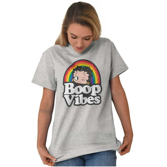 Betty Boop Cartoon Rainbow Quote Women Plus Size Graphic Tee Tees Brisco Brands 5X