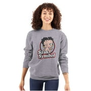 Betty Boop Cartoon Sass Symbol Cute Women Crewneck Sweatshirt Brisco Brands S