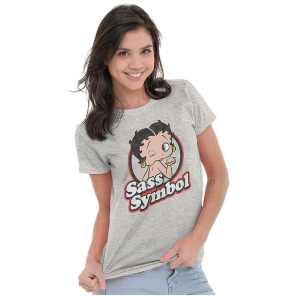 Betty Boop Cartoon Sass Symbol Cute Women's T Shirt Ladies Tee Brisco Brands X