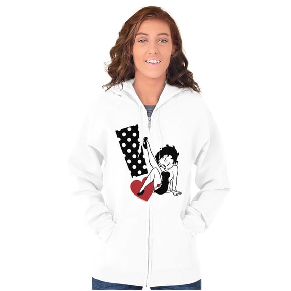 Betty Boop Cartoon Sassy Exclamation Women Plus Size Zipper Hoodie Brisco Brands 4X