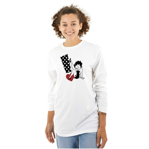 Betty Boop Cartoon Sassy Exclamation Women's Long Sleeve T Shirt Brisco Brands S