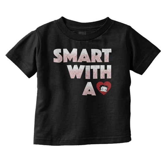 Betty Boop Cartoon Smart With A Heart Youth T Shirt Tee Girls Infant Toddler Brisco Brands 5T
