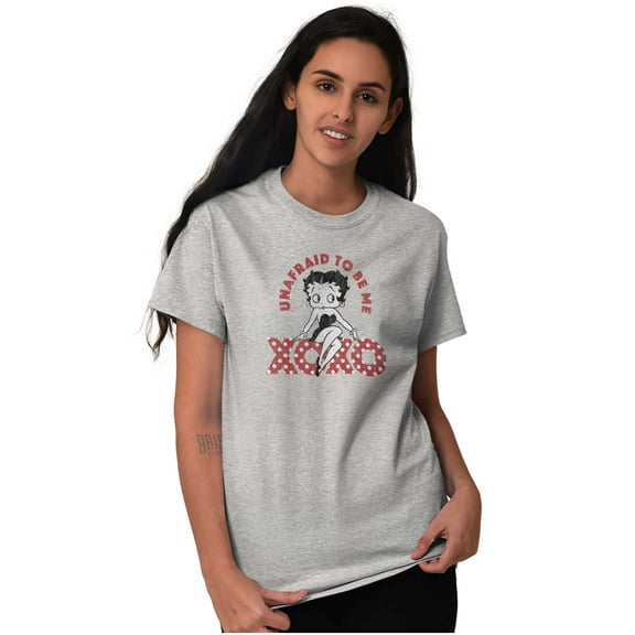 Betty Boop Cartoon Unafraid To Be Me Women's Graphic T Shirt Tees Brisco Brands X