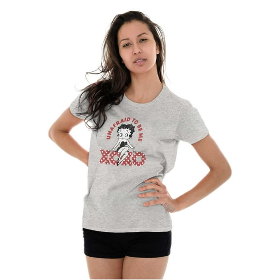 Betty Boop Cartoon Unafraid To Be Me Women's T Shirt Ladies Tee Brisco Brands S