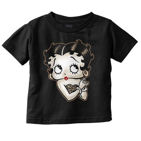Betty Boop Cheetah Print Bling Youth T Shirt Tee Girls Infant Toddler Brisco Brands 6M