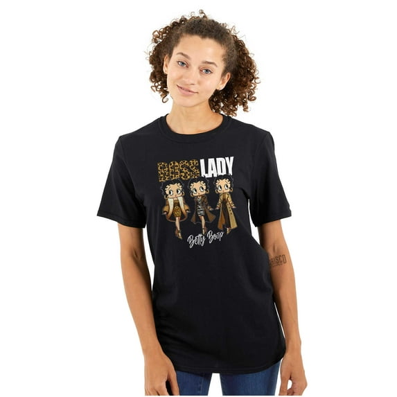 Betty Boop Cheetah Print Boss Lady Women's Graphic T Shirt Tees Brisco Brands M