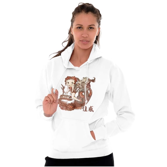 Betty Boop Chinese Fashion Lion Women Plus Size Hoodie Brisco Brands 3X