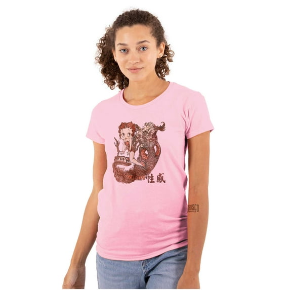 Betty Boop Chinese Fashion Lion Women's T Shirt Ladies Tee Brisco Brands S