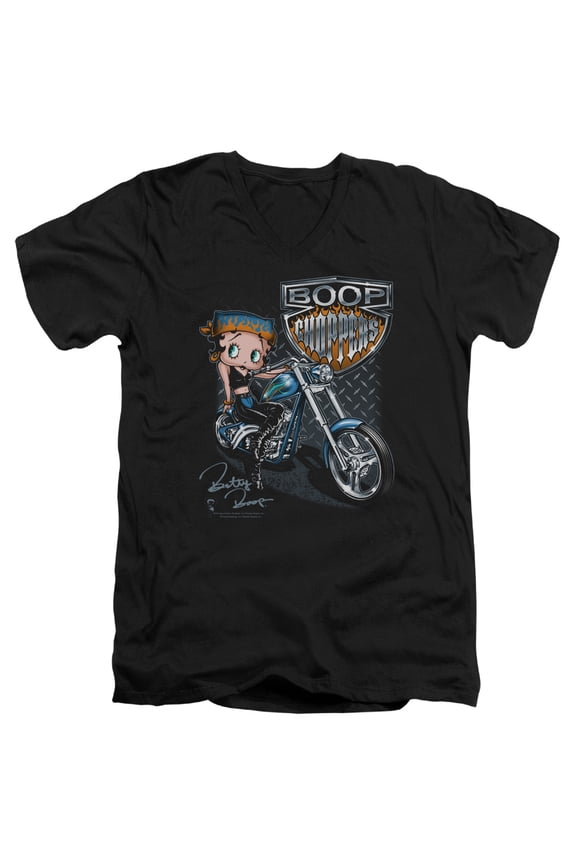 Betty Boop - Choppers - Slim Fit V Neck Shirt - Small