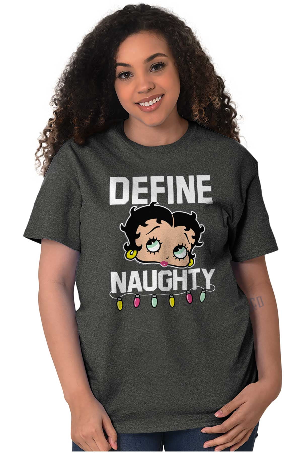 Betty Boop Christmas Define Naughty Women Plus Size Graphic Tee Tees ...