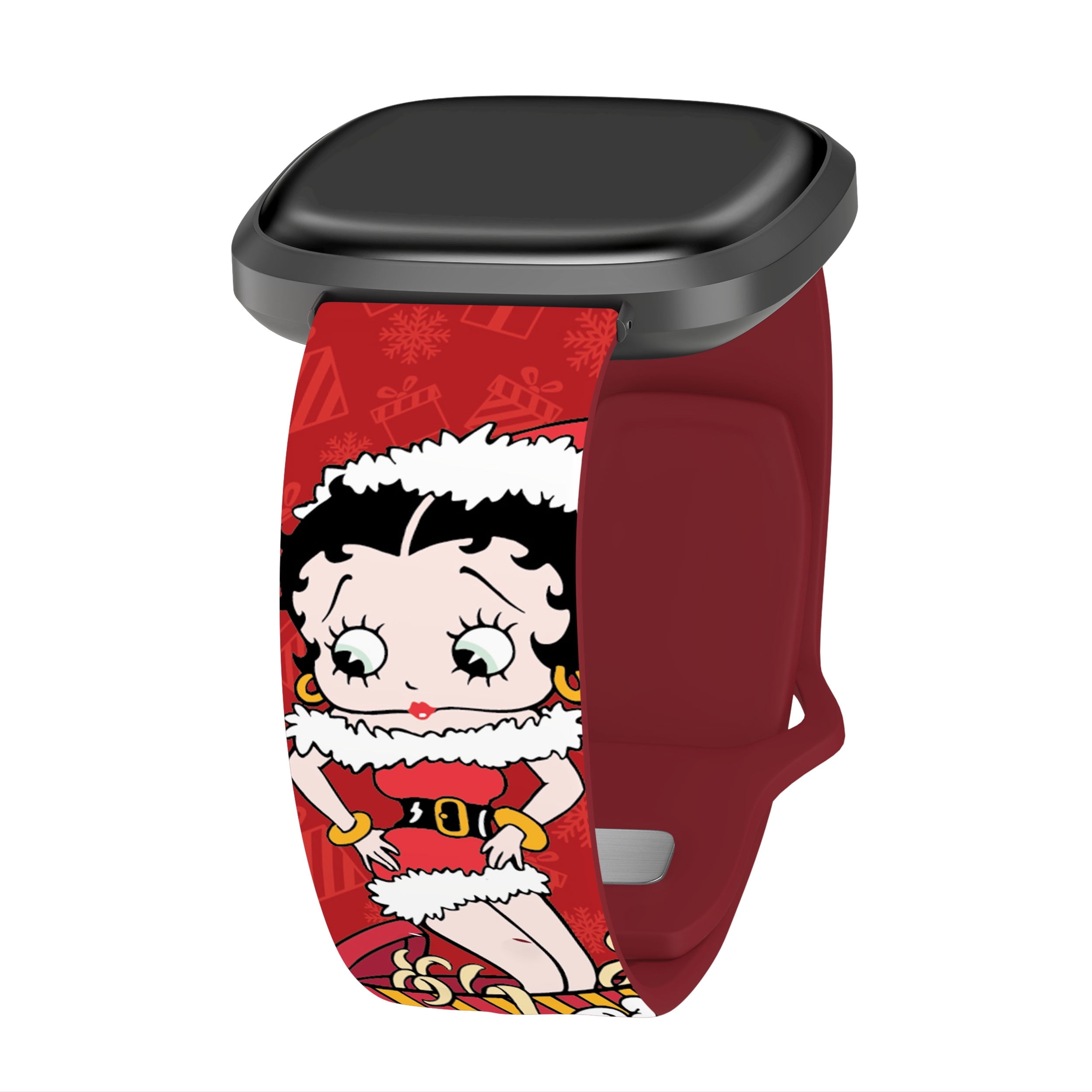 Betty Boop Christmas HD Watch Band Compatible with FitBit Versa 3 & Sense (20mm Short Presents) by Affinity Bands