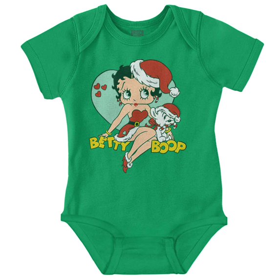 Betty Boop Christmas Mrs Santa Claus Bodysuit Jumper Girls Infant Baby Brisco Brands NB