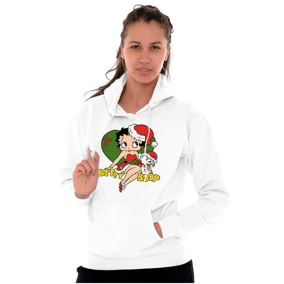 Betty Boop Christmas Mrs Santa Claus Hoodie Sweatshirt Women Brisco Brands M