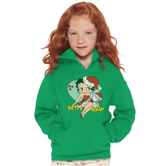 Betty Boop Christmas Mrs Santa Claus Kids Hoodie Sweatshirt Girls Teen Brisco Brands X