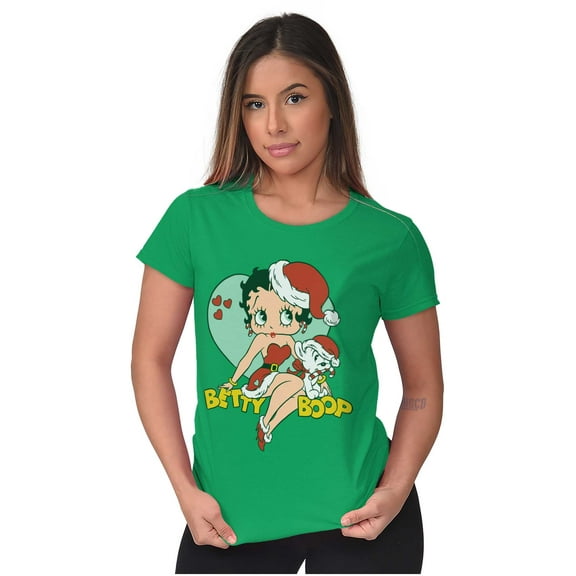Betty Boop Christmas Mrs Santa Claus Women's T Shirt Ladies Tee Brisco Brands L
