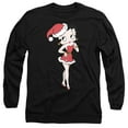 thumbnail image 1 of Betty Boop Christmas Pin Up Unisex Adult Long-Sleeve T Shirt, Black, Medium, 1 of 4