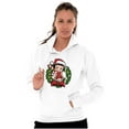 thumbnail image 1 of Betty Boop Christmas Santa Wreath Hoodie Sweatshirt Women Brisco Brands L, 1 of 6
