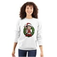 thumbnail image 1 of Betty Boop Christmas Santa Wreath Women Plus Size Sweatshirt Brisco Brands 5X, 1 of 5
