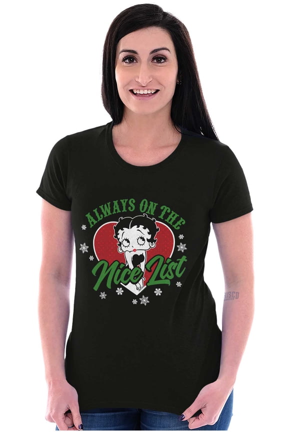 Christmas Xmas Nice List Women's T Shirt Ladies Tee Brisco Brands S