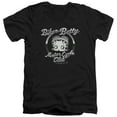 thumbnail image 1 of Betty Boop Chromed Logo S/S Adult V-Neck T-Shirt Black, 1 of 1