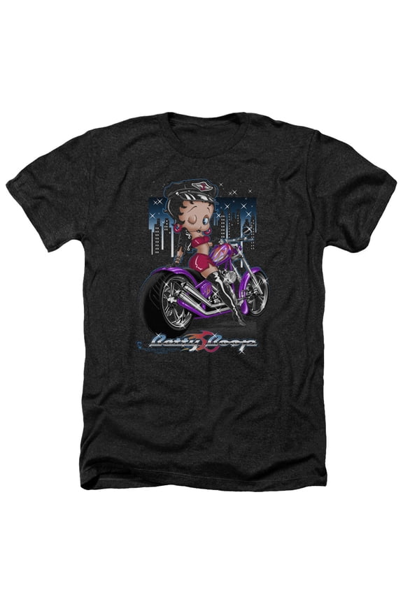 Betty Boop - City Chopper - Heather Short Sleeve Shirt - Large