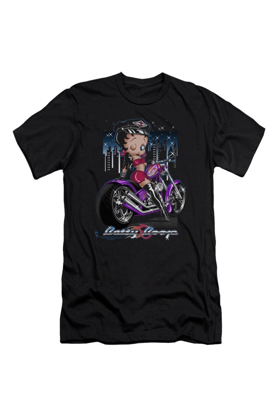 Betty Boop - City Chopper - Premium Slim Fit Short Sleeve Shirt - Medium