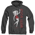 thumbnail image 1 of Betty Boop Classic Adult Heather Hoodie Sweatshirt Black, 1 of 1