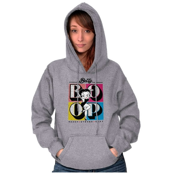 Betty Boop Classic Strong Cutie Hoodie Sweatshirt Women Brisco Brands S