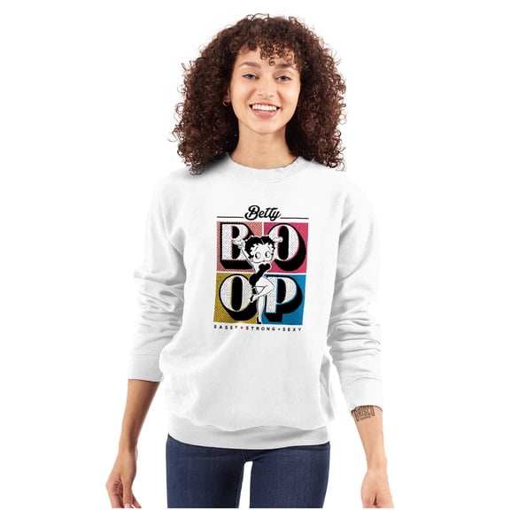Betty Boop Classic Strong Cutie Women Plus Size Sweatshirt Brisco Brands 3X