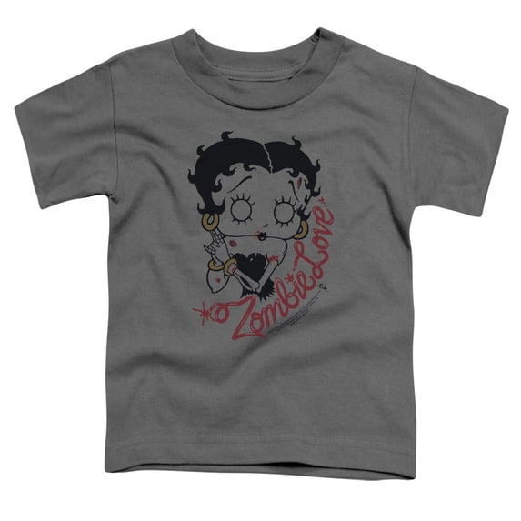 Betty Boop Classic Zombie S/S Toddler T-Shirt Charcoal
