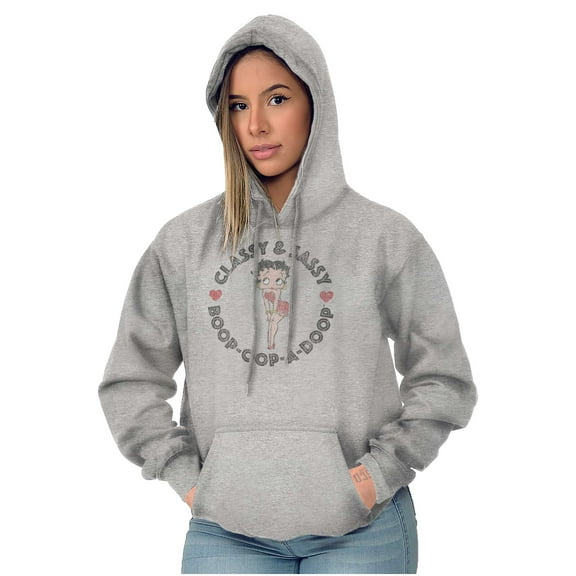 Betty Boop Classy and Sassy Cute Hoodie Sweatshirt Women Brisco Brands S