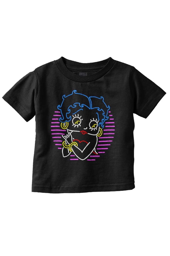 Colorful Neon Sign Cartoon Youth T Shirt Tee Girls Infant Toddler Brisco Brands 18M