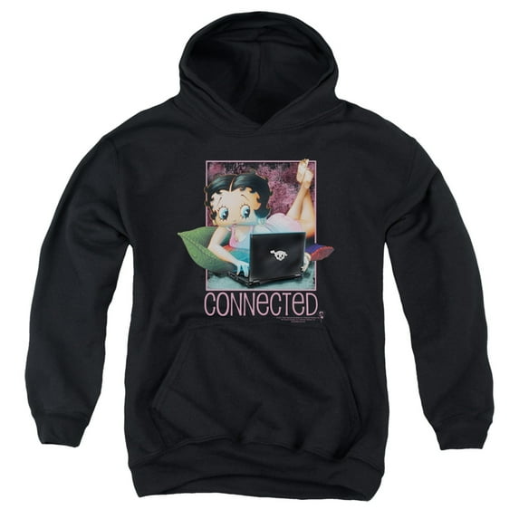Betty Boop - Connected - Youth Hooded Sweatshirt - Small