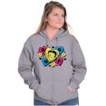 thumbnail image 1 of Betty Boop Conversation Hearts Cute Zip Hoodie Sweatshirt Women Brisco Brands S, 1 of 6