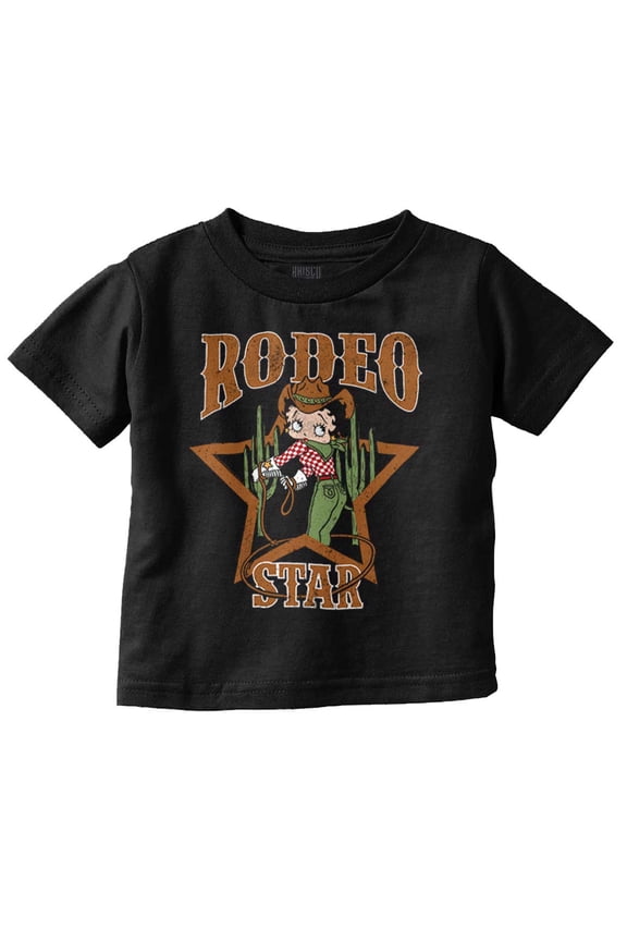 Cowgirl Rodeo Star Cartoon Youth T Shirt Tee Girls Infant Toddler Brisco Brands 2T