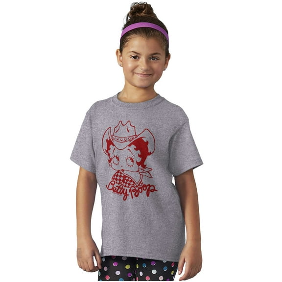Betty Boop Cowgirl Southern Country Girls Kids T Shirt Tees Teen Brisco Brands X