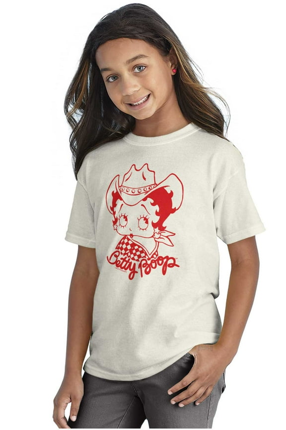 Betty Boop Cowgirl Southern Country Girls Kids T Shirt Tees Teen Brisco Brands X