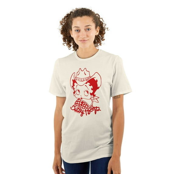Betty Boop Cowgirl Southern Country Women's Graphic T Shirt Tees Brisco Brands M
