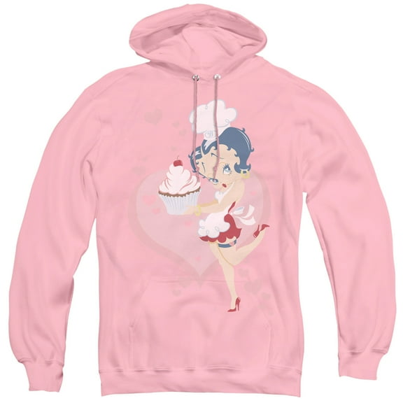 Betty Boop Cupcake Adult Pullover Hoodie Sweatshirt Pink