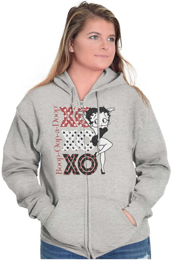 Betty Boop Cute Adorable Zip Hoodie Sweatshirt Women Brisco Brands S