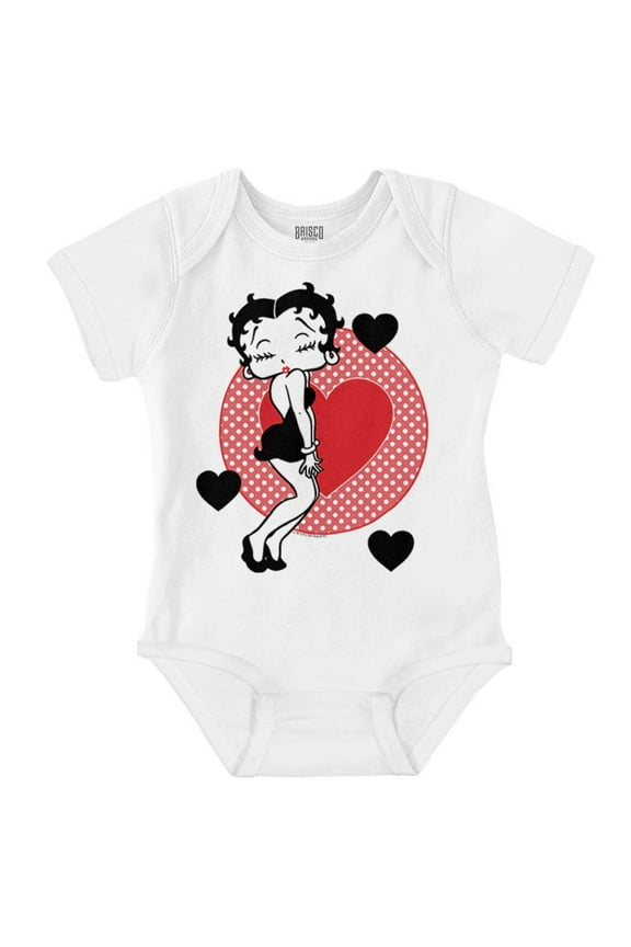 Betty Boop Cute Sassy Kissy Face Bodysuit Jumper Girls Infant Baby Brisco Brands 18M