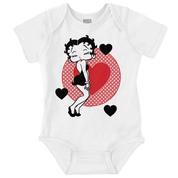 Betty Boop Cute Sassy Kissy Face Bodysuit Jumper Girls Infant Baby Brisco Brands NB